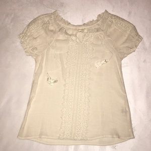 Girls off white blouse